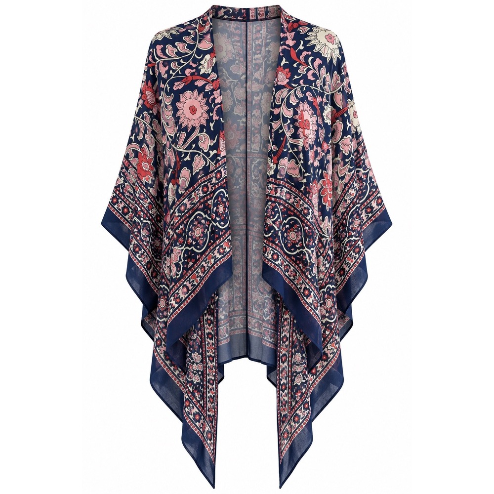 Free People Magic Dance Duster Kimono One Size Boho Paisley Floral MSRP $78